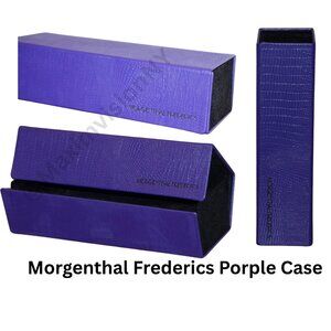 New RARE Morgenthal Frederics Purple Foldable Eyeglass Case – Luxury Handmade